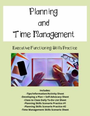 Planning and Time Management -Executive Functioning skills pack high ...