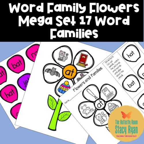 Kindergarten Decoding Word Family Flowers Set Reading CVC Short Vowel Words Made By Teachers