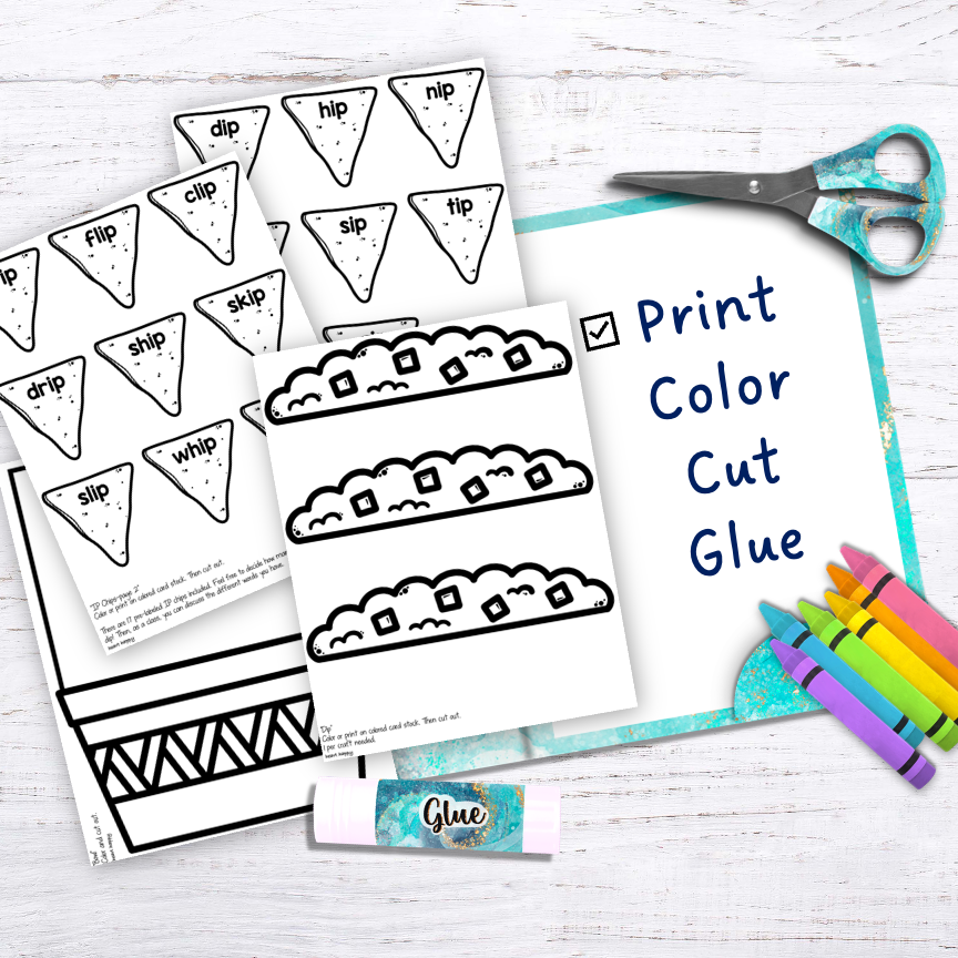 Short I Vowel Craft IP Chips IP Word Family Made By Teachers