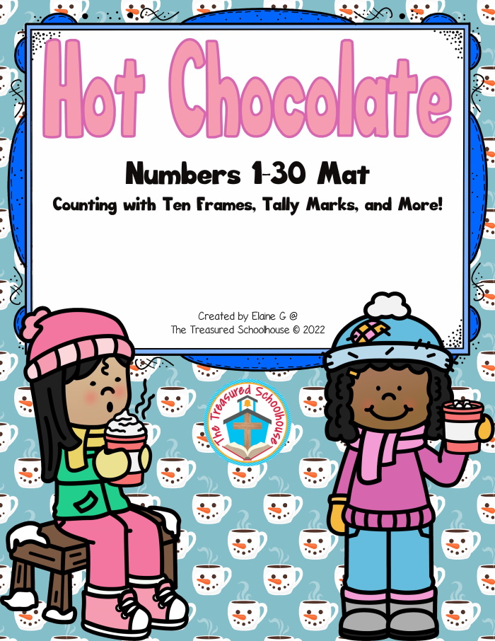 Hot Chocolate Counting Number 1-30 Mat