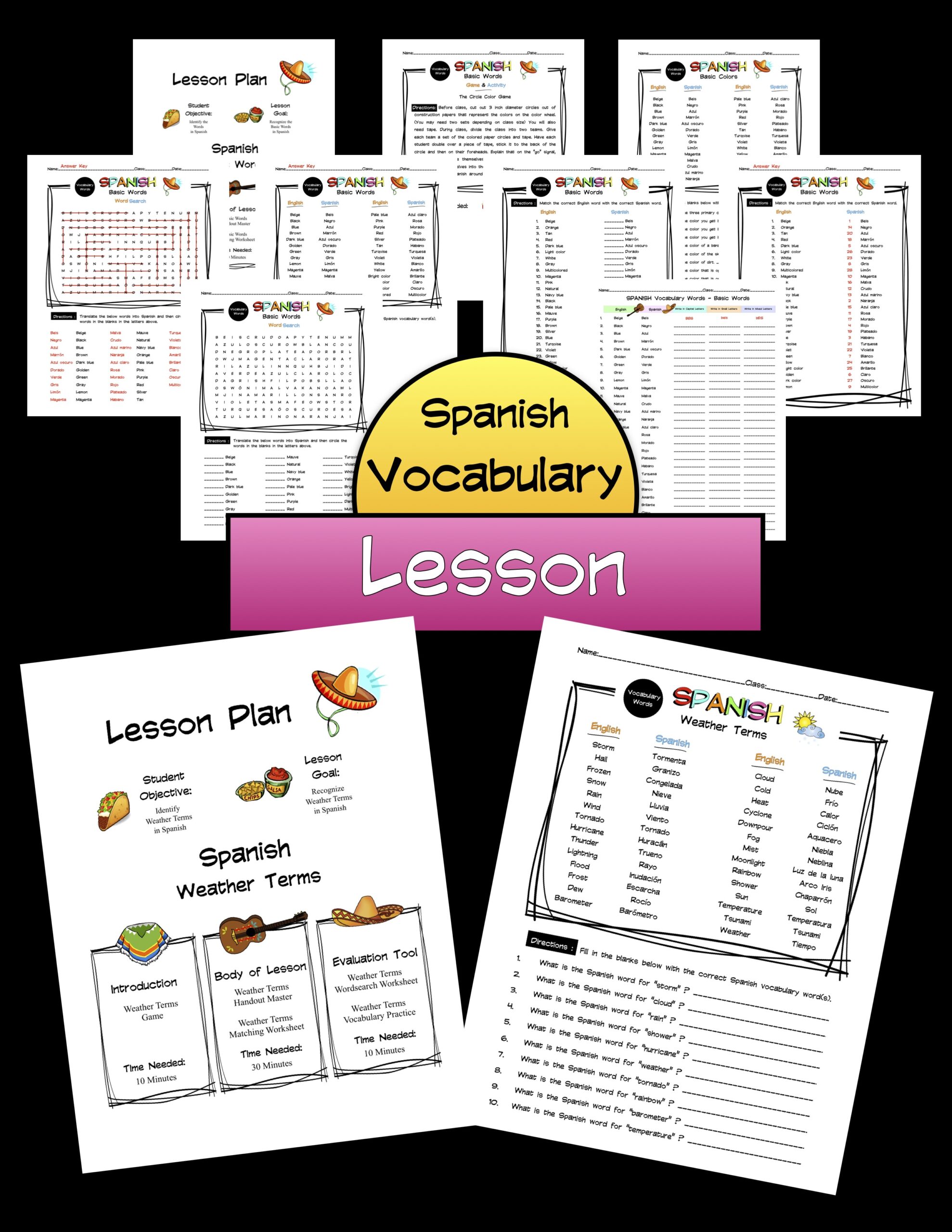 Spanish Weather Lesson Packet