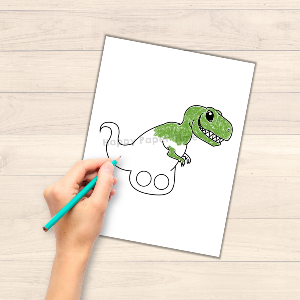 T-Rex Finger Puppet Printable Dinosaur Coloring Paper Craft Activity ...
