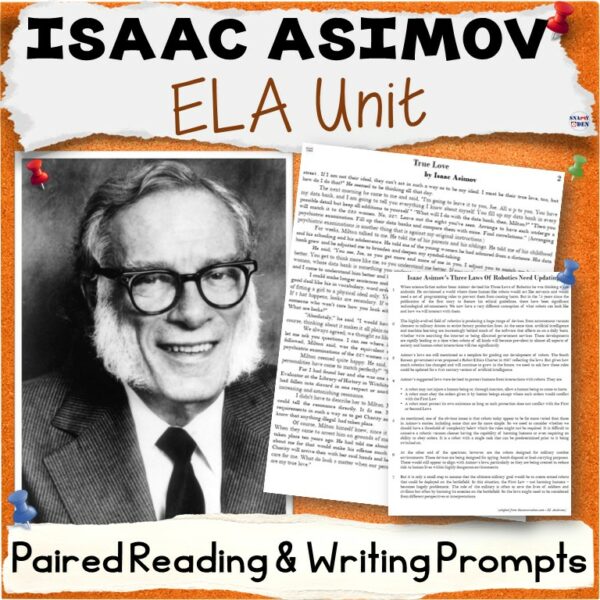 Isaac Asimov Unit Paired Reading Texts, Activities, Writing Prompts