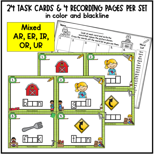 R Controlled Vowels - Phonics - Write the Room - BUNDLE - Made By Teachers