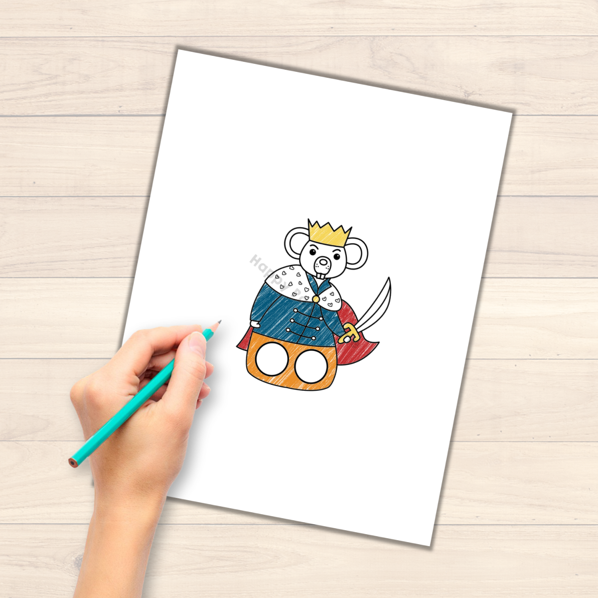 Mouse King Finger Puppet Printable Nutcracker Coloring Paper Craft ...