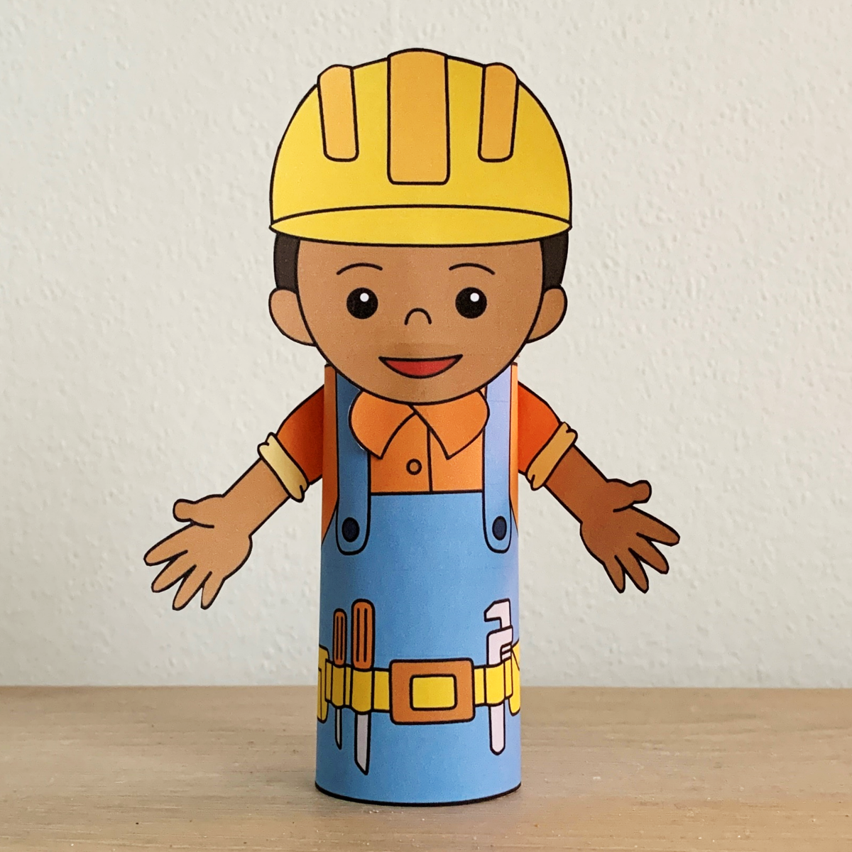 Builder toilet paper roll craft Printable Career Day Community Helper ...