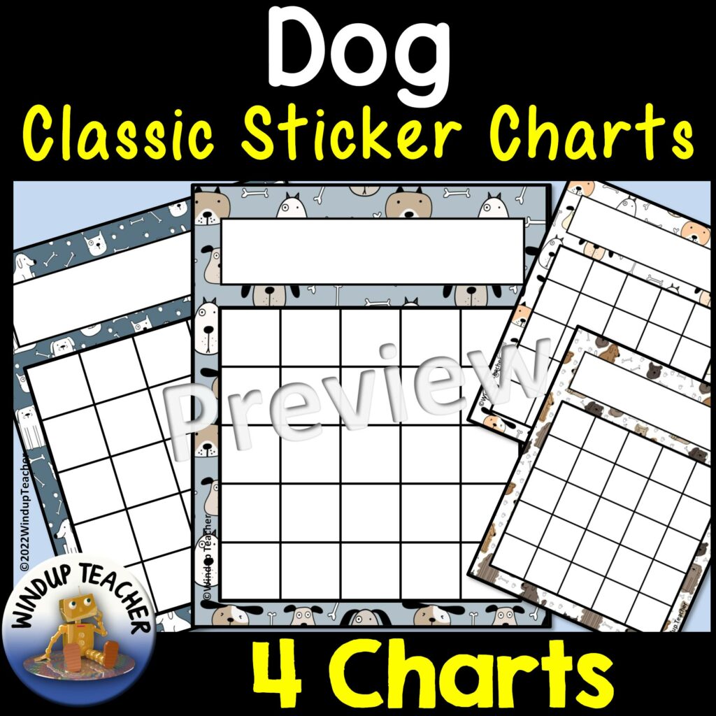 Dog Classic Sticker Charts | Made By Teachers