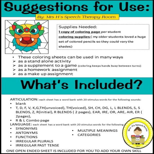 Ask a korean!: what is gujeong? Chinese New Year Speech and Language Therapy Color By Code Grab and Go