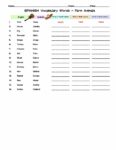 Spanish Common Containers Vocabulary Matching Worksheet & Answer Key ...