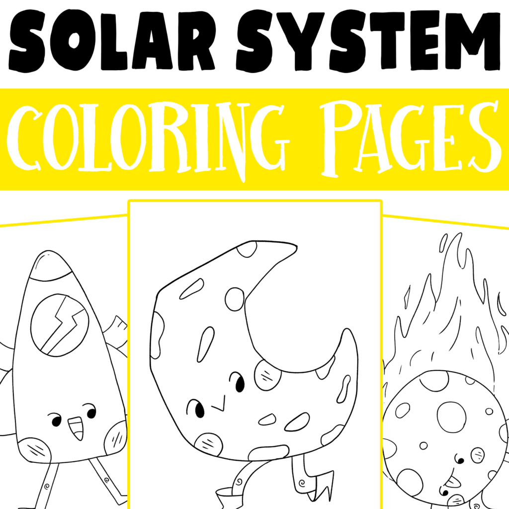 SOLAR SYSTEM Planets Coloring Pages Astronomy Science Bulletin Board