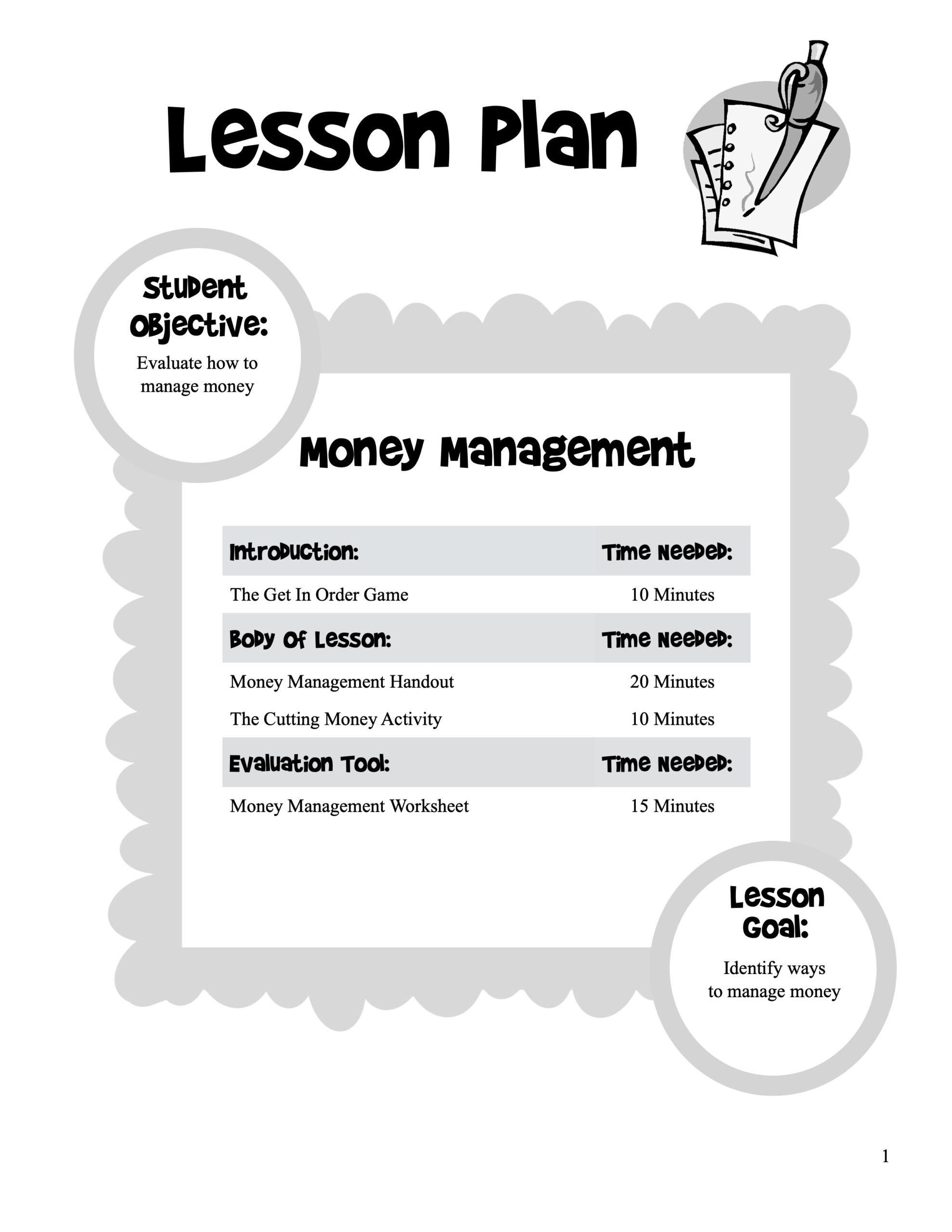 Money Management - 5 Day Unit