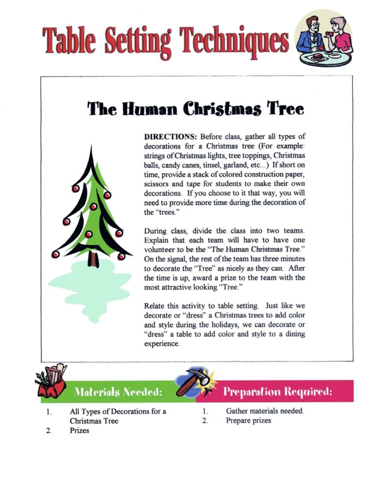 Table Setting Lesson Made By Teachers