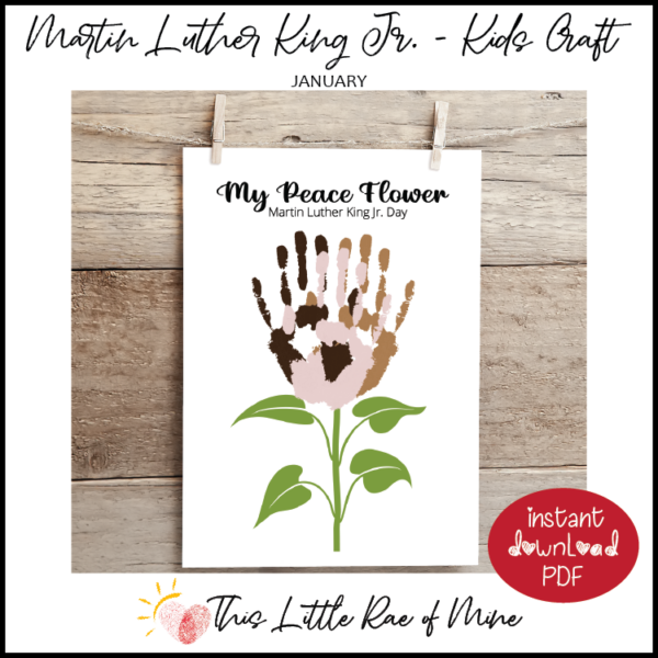 Peace Flower - MLK Day - Martin Luther King Jr - handprint Art ...