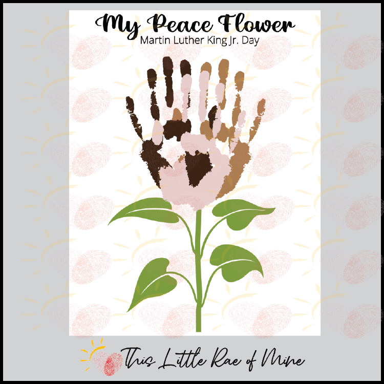 Peace Flower - MLK Day - Martin Luther King Jr - handprint Art ...