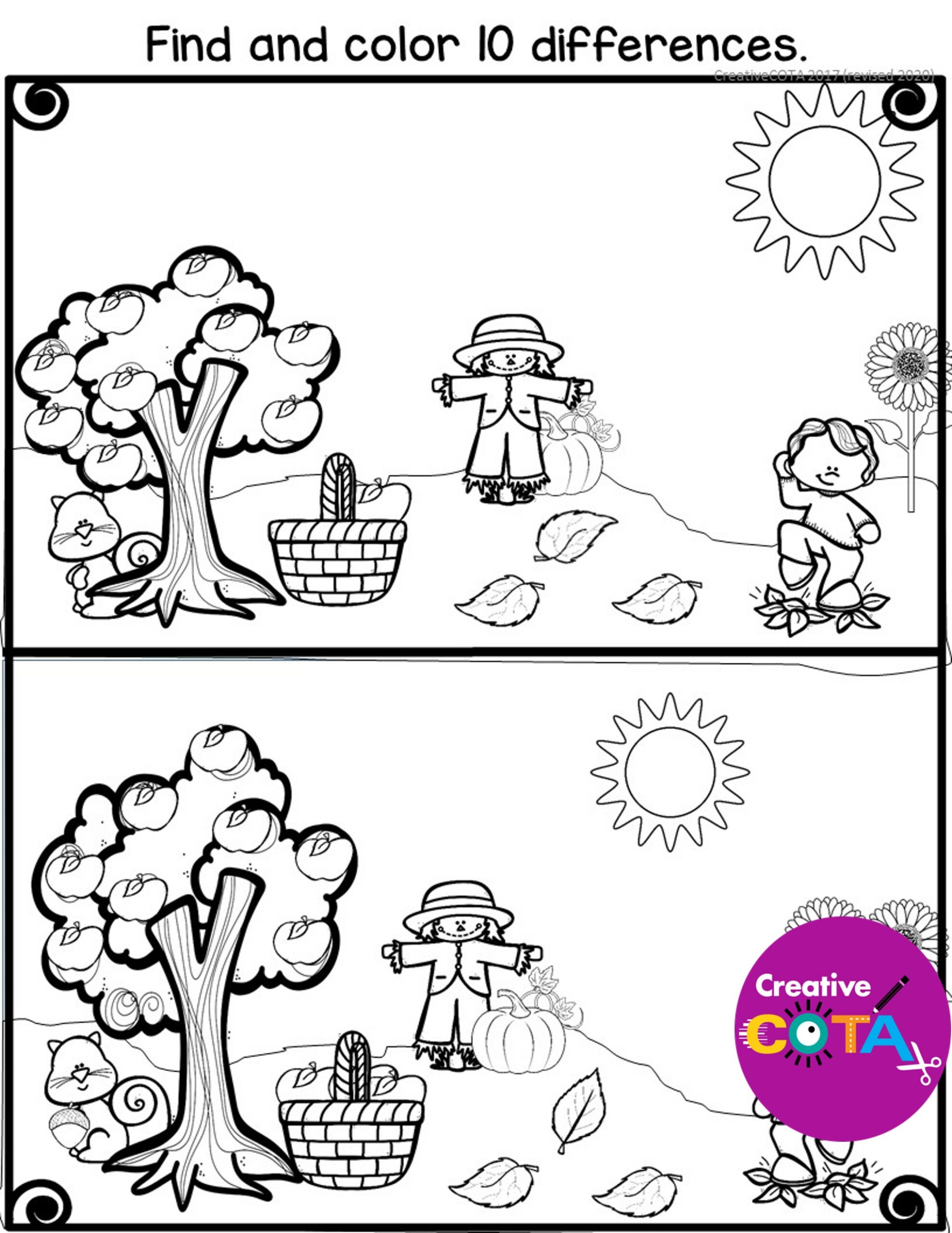 Winter Spring Summer and Fall Occupational Therapy Visual Perception ...