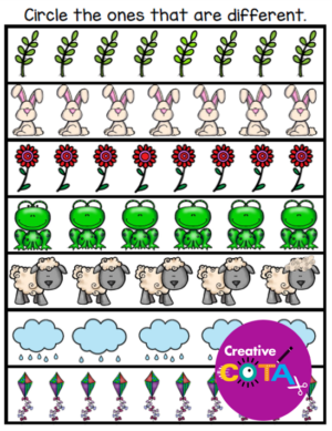 Spring Find the Difference Occupational Therapy Visual Perception ...