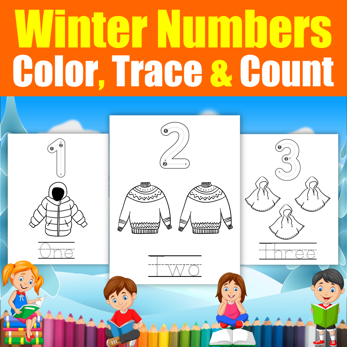 Winter Numbers 1 10 Printable Worksheets For Prek K To Color Trace Count Made By Teachers Winter Numbers 1 10 Printable Worksheets For Prek K To Color Trace Count Made By Teachers
