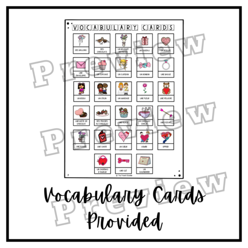 FRENCH Valentine's Day BINGO / La Saint-Valentin Jeu de BINGO - Made By ...
