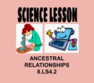 8th Science Lesson Ancestral Relationships OAS 8.LS4.2 NGSS MS-LS4-2