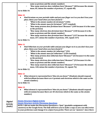 7th Science Lesson Atomic Composition OAS 7.PS1.1 NGSS MS-PS1-1 | Made ...