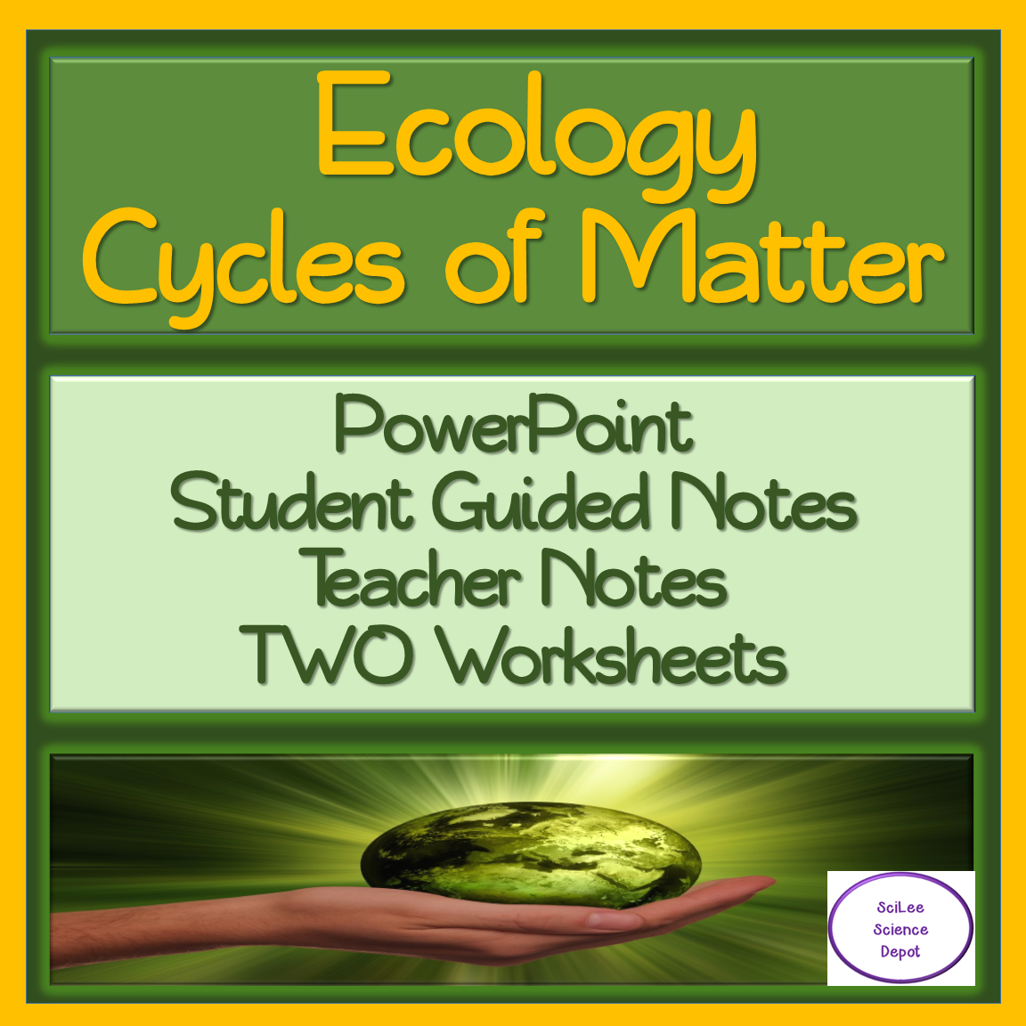 Cycles of Matter PowerPoint, Notes, and Worksheets Made By Teachers