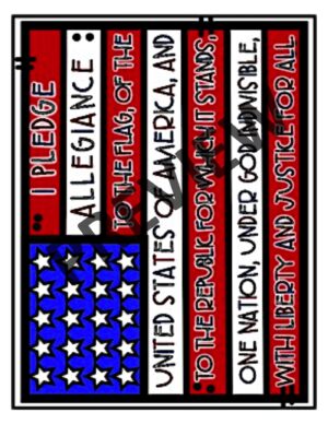 American Flag Pledge of Allegiance Printable Poster Word Sign | Made By ...