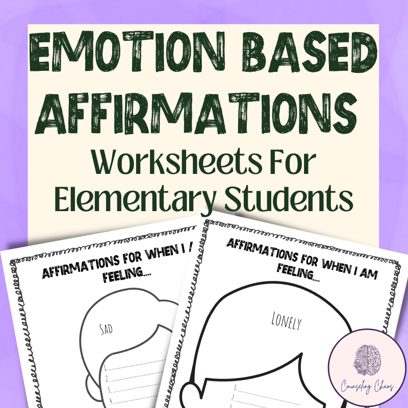 Emotions Based Positive Affirmations and Self-Talk Worksheet Activities |  Made By Teachers