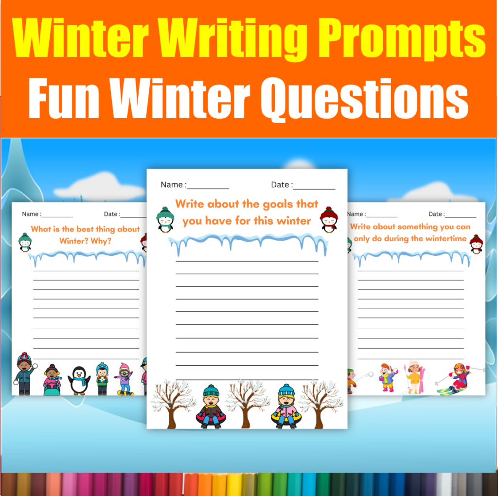 Winter Writing Prompts Worksheets For Kids With Fun Engaging Winter