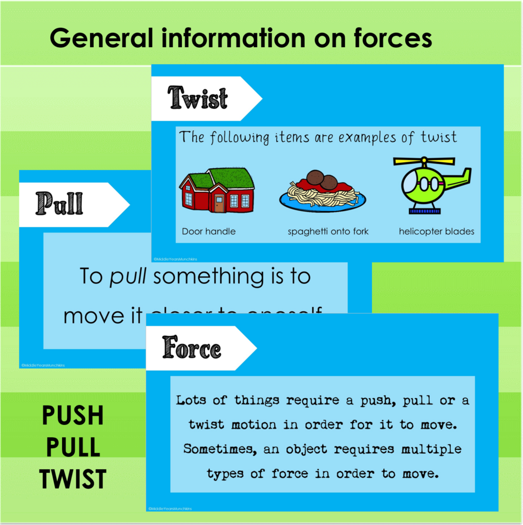 Forces: Push, Pull & Twist Information PowerPoint | Made By Teachers