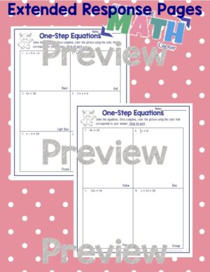 Valentine's Day Solving One Two and Multi Step Equations Coloring ...