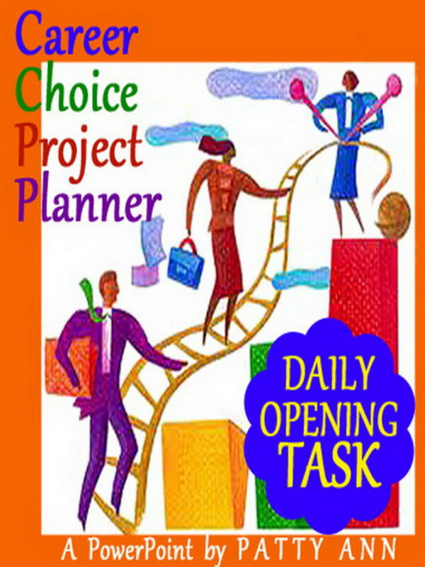 Career Exploration Job Project Planner Daily Opening Task EDITABLE Made By Teachers