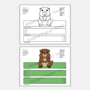 Groundhog Day Paper Crown Headband Printable Coloring Craft Activity ...