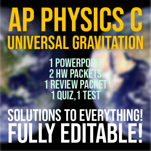 Ap Physics C Universal Gravitation Lesson Plan Package Made By Teachers