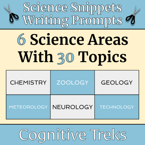 Science Snippets Writing Prompts #2 | Warm Ups | Science Starters | 30 ...