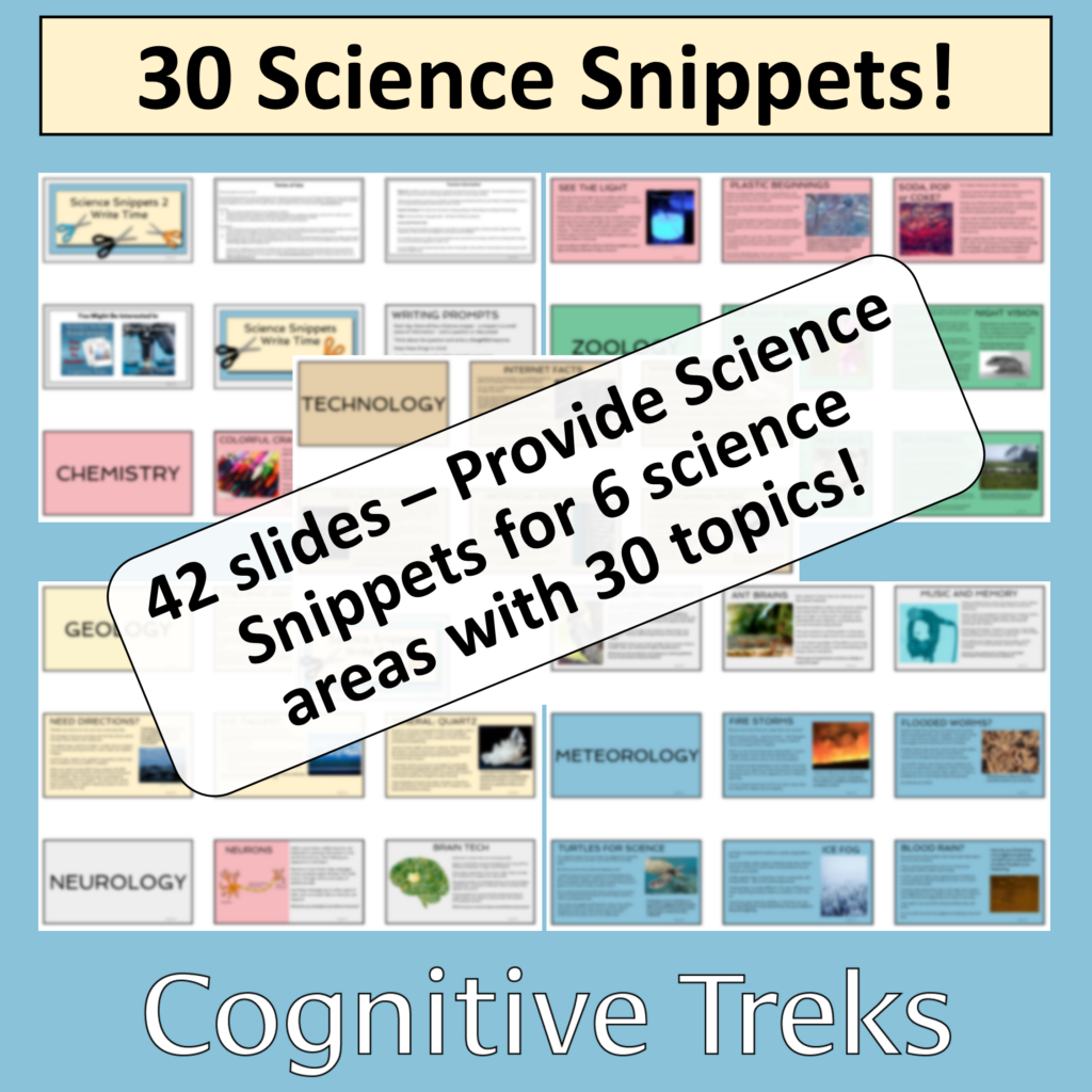 Science Snippets Writing Prompts #2 | Warm Ups | Science Starters | 30 ...