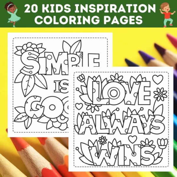 20 Kids Inspiration Coloring Pages, Kids Motivation Inspiration ...