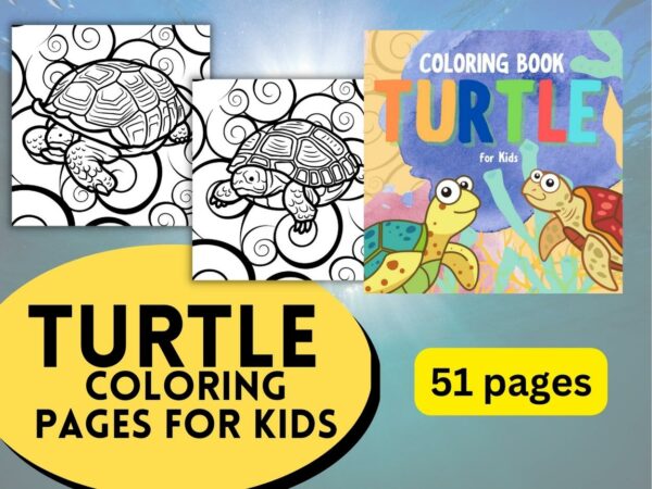 Turtle Coloring Book for Kids:A Fun Collection of Simple Abstract ...