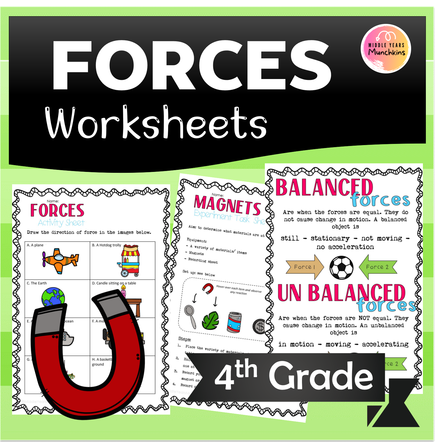 Forces Gravity Resistive Magnetism Worksheets Made By Teachers