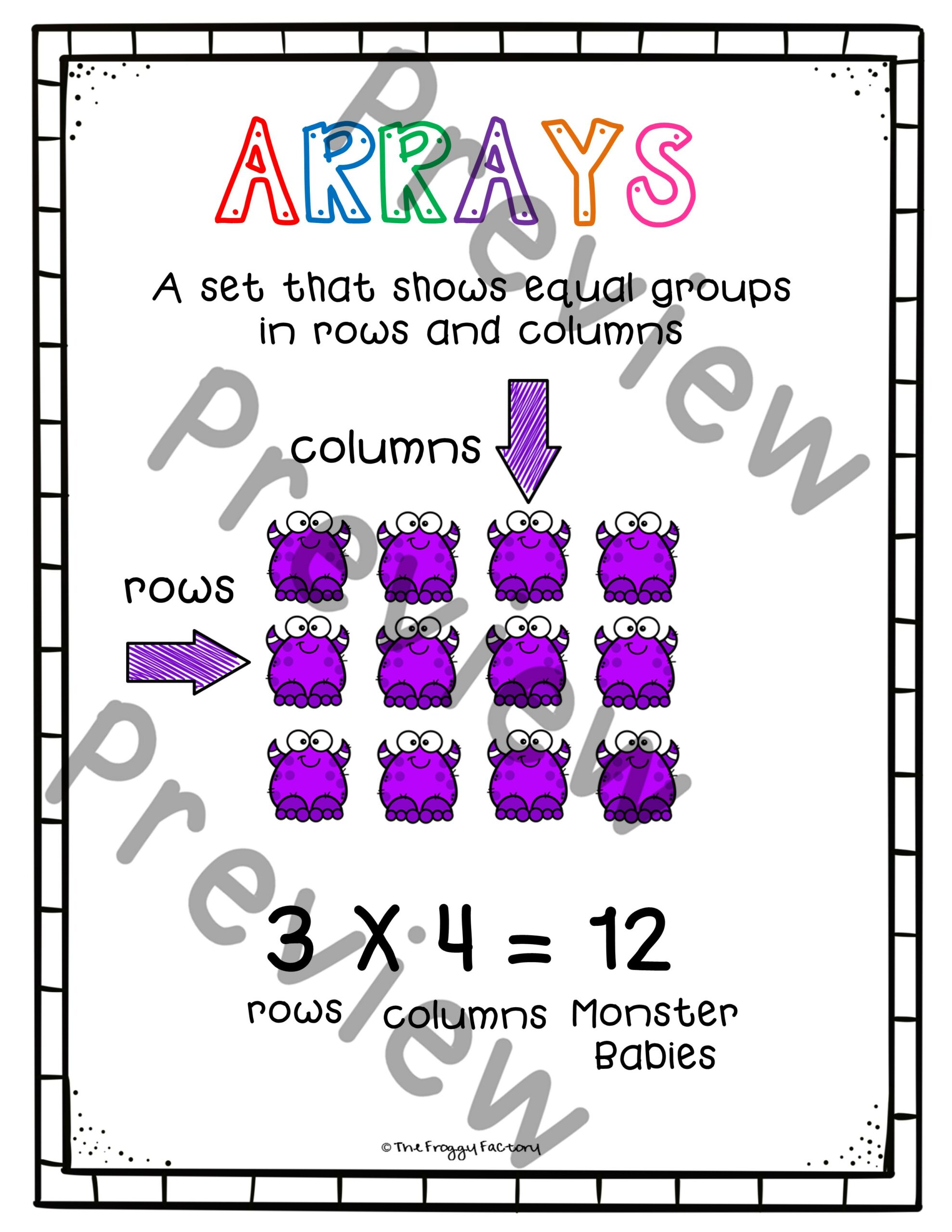 Multiplication Arrays Worksheets | Multiplication Practice | Made By ...