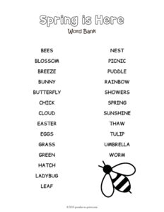 NO PREP SPRING BREAK Crossword Puzzle Worksheet Activity | Made By Teachers