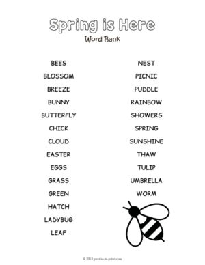 NO PREP SPRING BREAK Crossword Puzzle Worksheet Activity | Made By Teachers