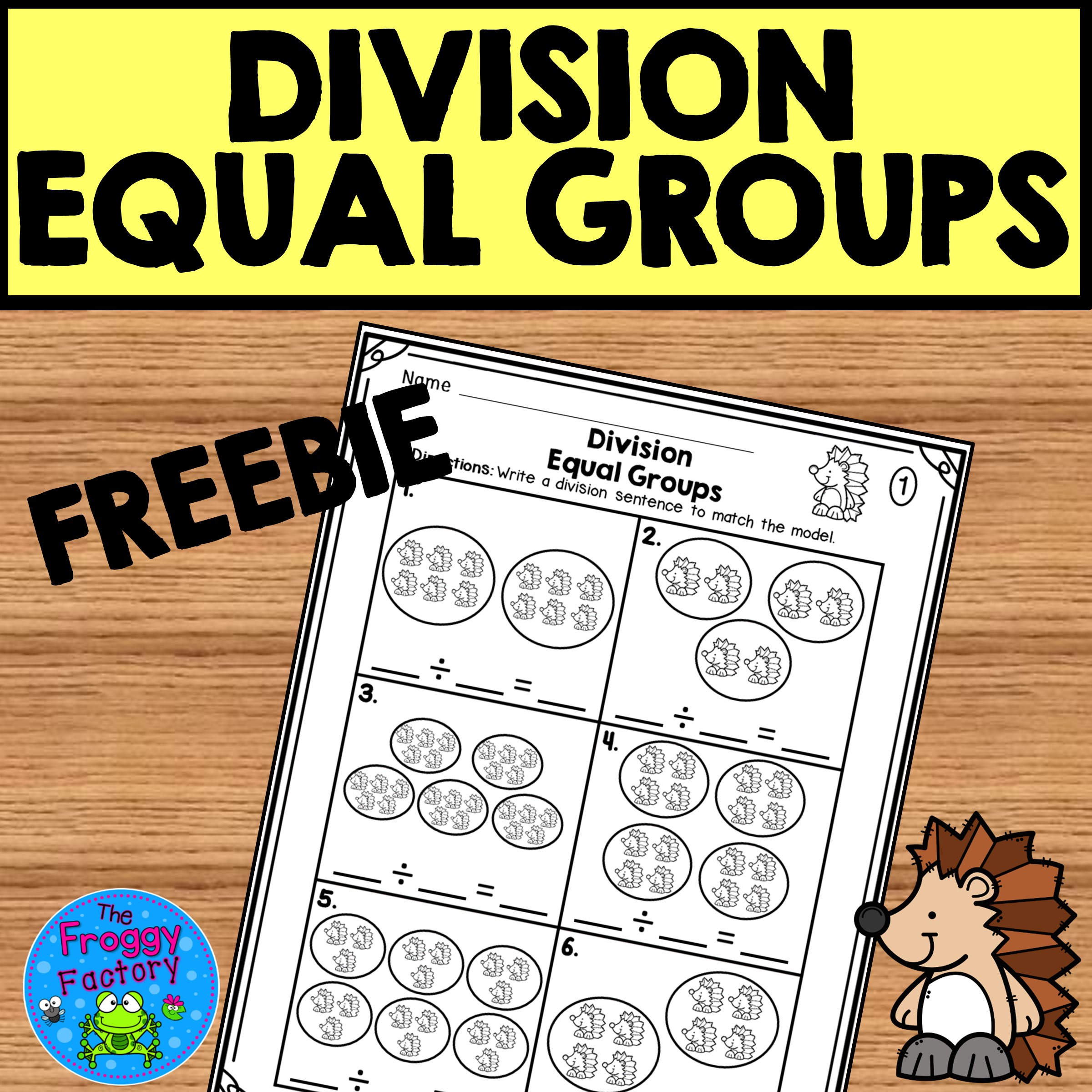 Division Equal Groups Division Worksheets FREEBIE Division Practice