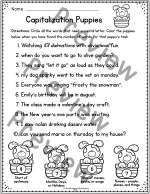 Capitalization Worksheets for Capitalization Practice | Made By Teachers