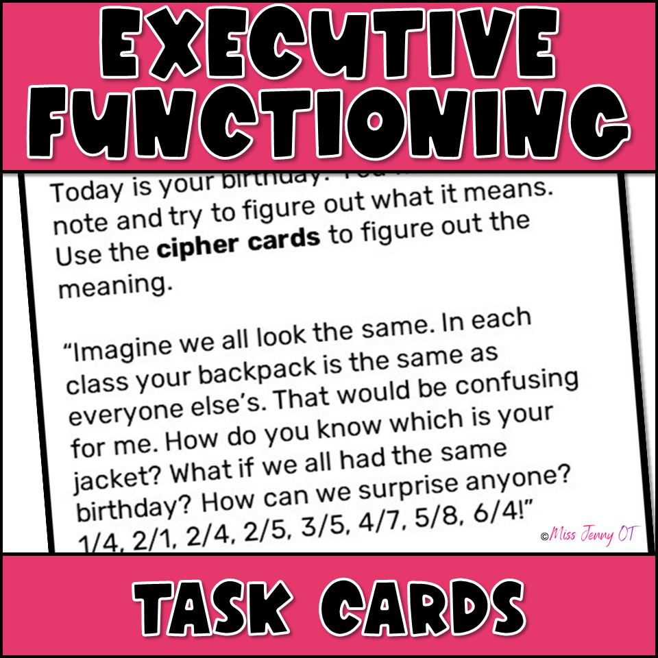 Middle School Executive Functioning Activities Task Cards Made By