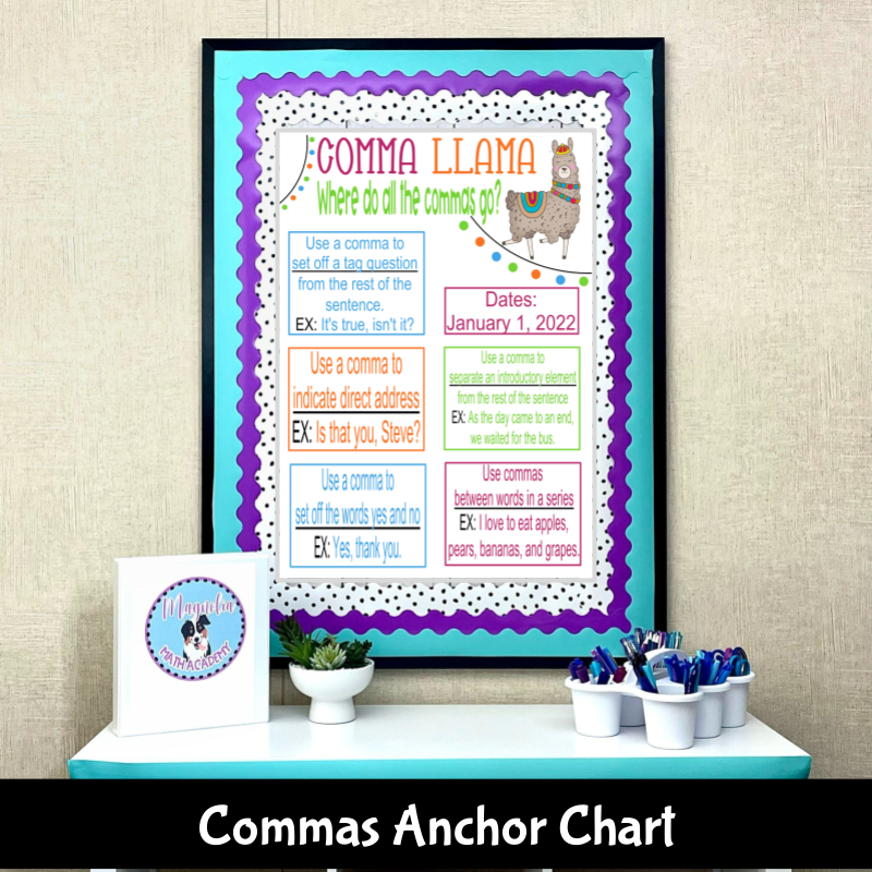 Commas Anchor Chart Poster Made By Teachers