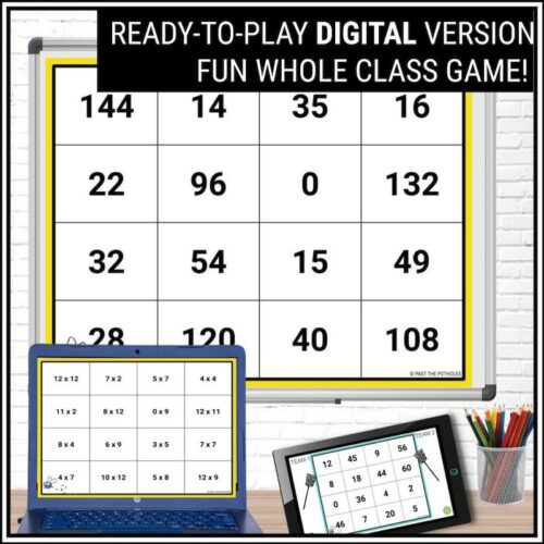 Multiplication and Division Game Math Fact Fluency to 12 SWAT
