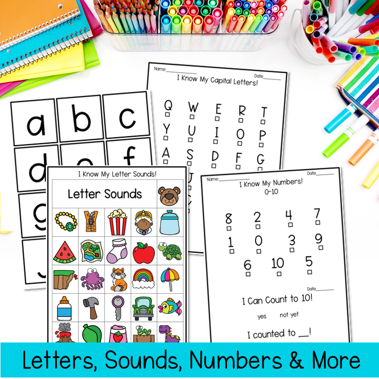 Preschool Assessment Pack and Conference Checklist Made By Teachers