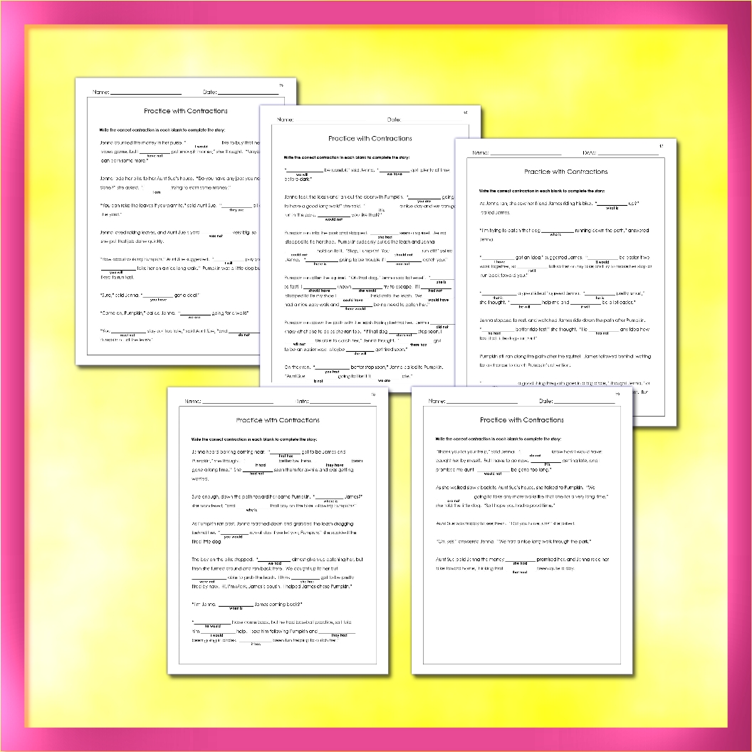 66 Contractions! - 31 worksheet pages - Scaffolded - Grades 3-4-5 ...