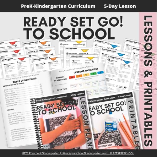 Ready Set Go To School Theme Lesson Plans Activities Printables