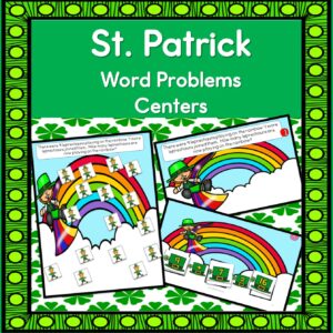 St. Patricks Day Addition Word Problems | Centers | Worksheets | K - 1